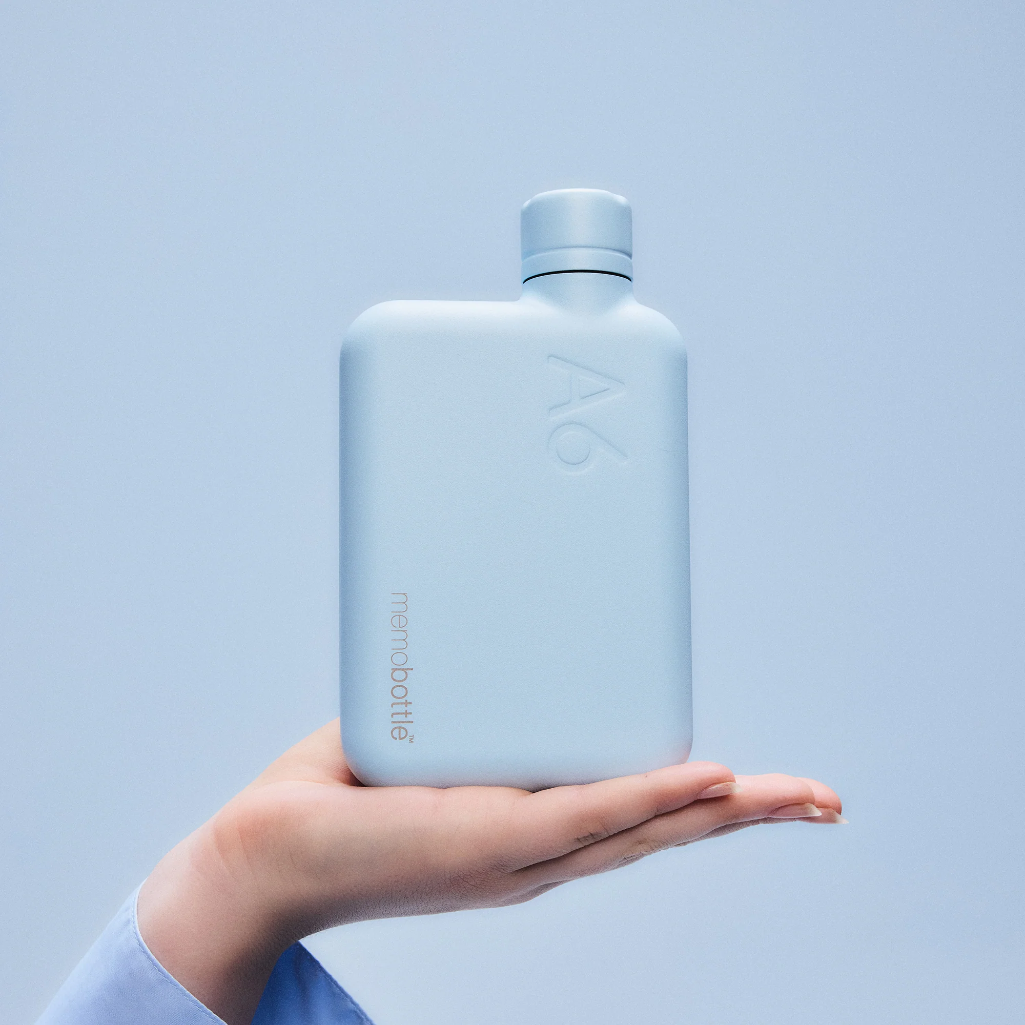 A6 memobottle (Stainless Steel) - Powder Blue - Image 2